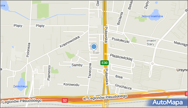 Warszawa, Uhrocie, mapa Warszawy