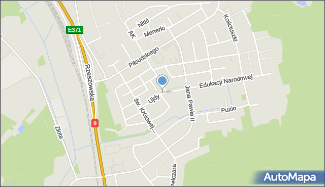 Głogów Małopolski, Ujdy Stanisława, ks., mapa Głogów Małopolski