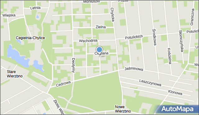 Konstancin-Jeziorna, Ujejskiego Kornela, mapa Konstancin-Jeziorna