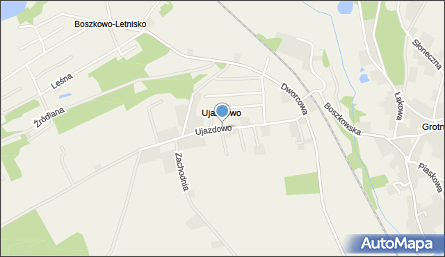 Ujazdowo gmina Włoszakowice, Ujazdowo, mapa Ujazdowo gmina Włoszakowice