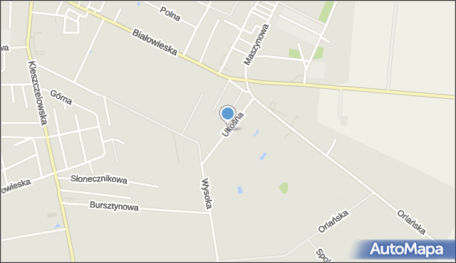 Bielsk Podlaski, Ukośna, mapa Bielsk Podlaski