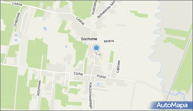 Sochonie, Ukośna, mapa Sochonie