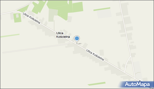 Janinów gmina Żabno, Ulica Kościelna, mapa Janinów gmina Żabno