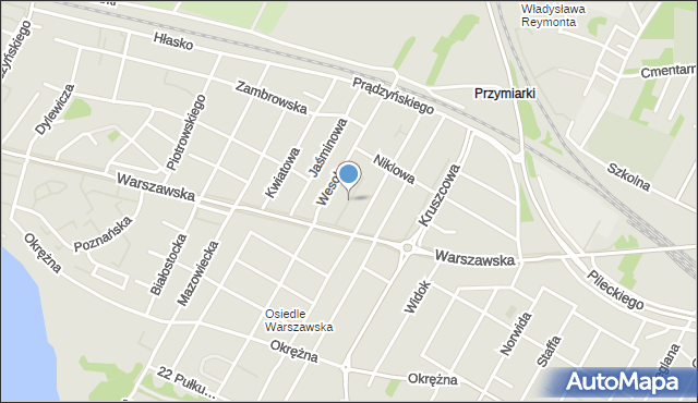 Siedlce, Ułanów, mapa Siedlce