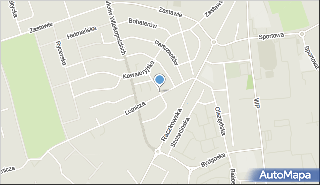 Suwałki, Ułanów Grochowskich, mapa Suwałk