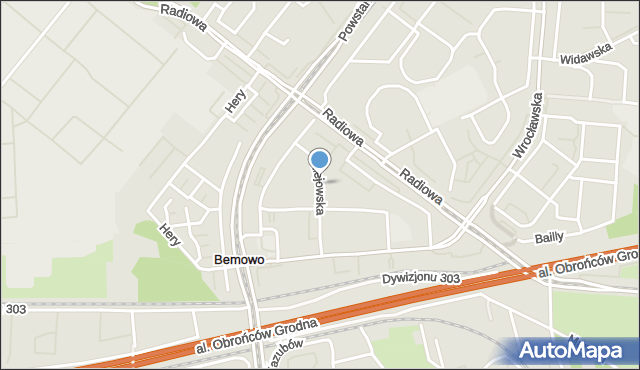 Warszawa, Uniejowska, mapa Warszawy