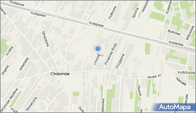 Chotomów, Urocza, mapa Chotomów