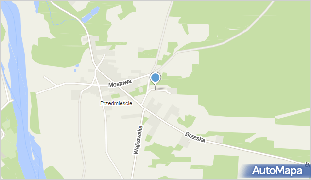 Mielnik powiat siemiatycki, Uroczysko, mapa Mielnik powiat siemiatycki