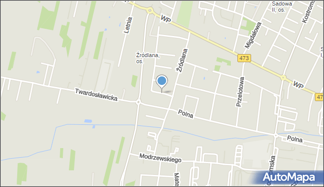 Piotrków Trybunalski, Urwista, mapa Piotrków Trybunalski