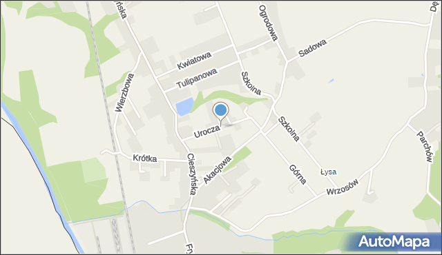 Pogwizdów gmina Hażlach, Urocza, mapa Pogwizdów gmina Hażlach