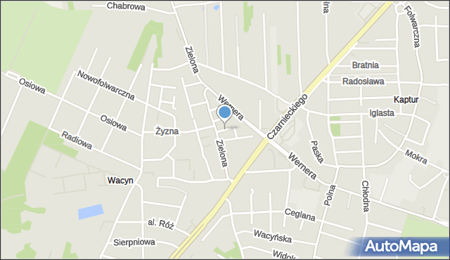 Radom, Urocza, mapa Radomia