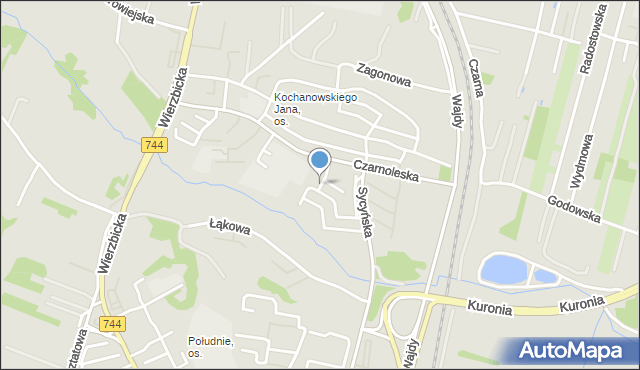 Radom, Urszuli, mapa Radomia