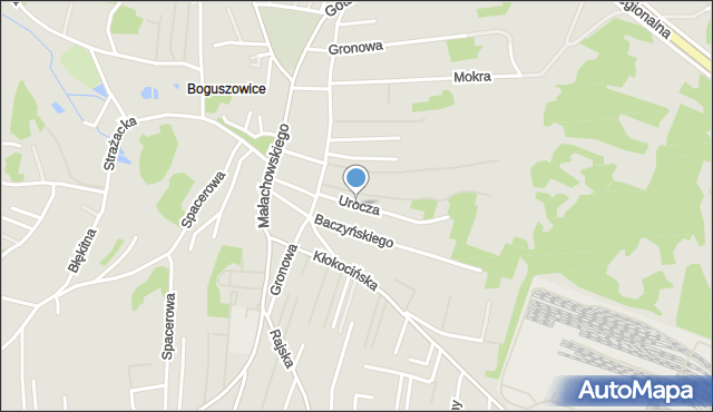 Rybnik, Urocza, mapa Rybnika