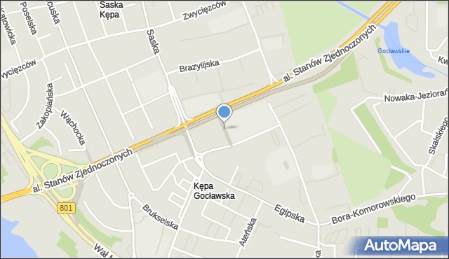 Warszawa, Urugwajska, mapa Warszawy