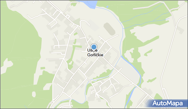 Uście Gorlickie, Uście Gorlickie, mapa Uście Gorlickie