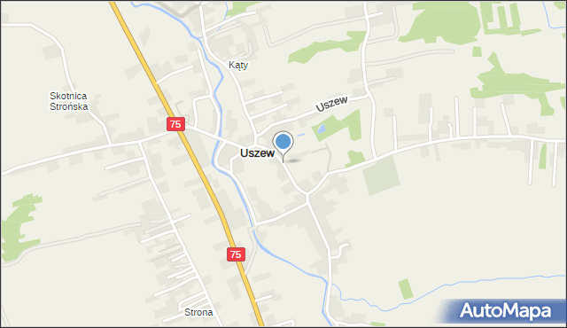 Uszew, Uszew, mapa Uszew
