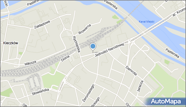 Wrocław, Ustronie, mapa Wrocławia