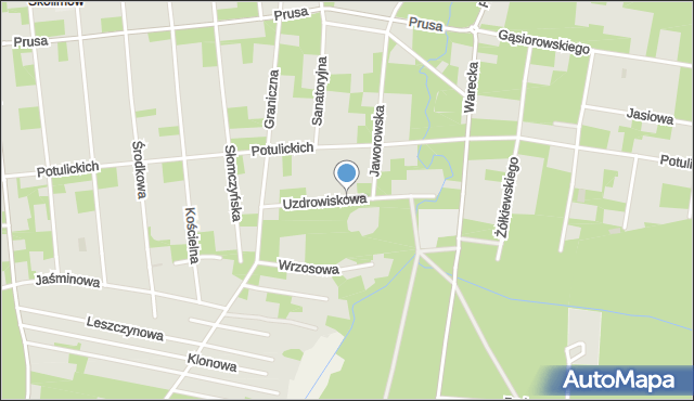 Konstancin-Jeziorna, Uzdrowiskowa, mapa Konstancin-Jeziorna