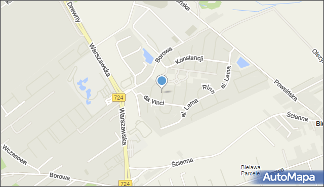 Bielawa gmina Konstancin-Jeziorna, Vincenta van Gogha, mapa Bielawa gmina Konstancin-Jeziorna