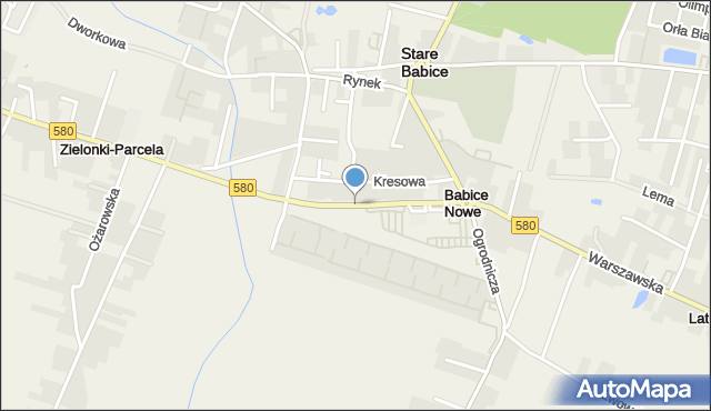 Babice Nowe, Warszawska, mapa Babice Nowe