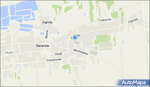 Baranów powiat puławski, Wąska, mapa Baranów powiat puławski