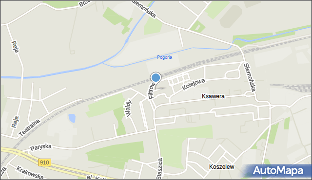 Będzin, Wąska, mapa Będzin