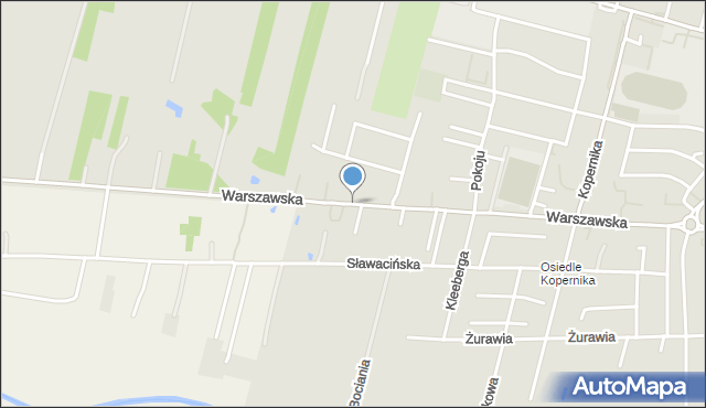 Biała Podlaska, Warszawska, mapa Białej Podlaskiej