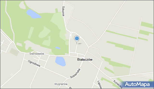 Białaczów, Wąska, mapa Białaczów