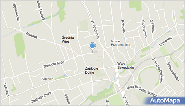 Bielsko-Biała, Wapiennika Pawła, mapa Bielsko-Białej