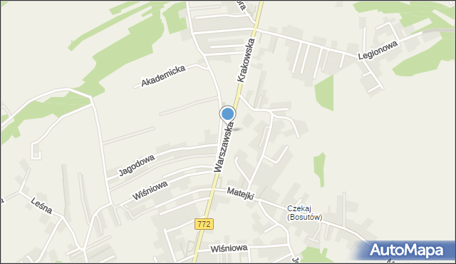 Boleń, Warszawska, mapa Boleń