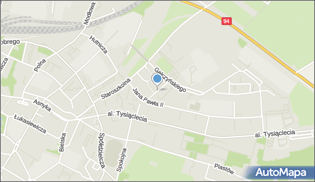 Bolesławiec, Wańkowicza Melchiora, mapa Bolesławca