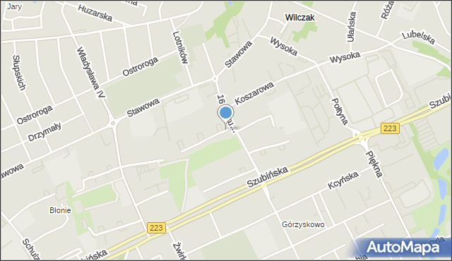Bydgoszcz, Waryńskiego Ludwika, mapa Bydgoszczy