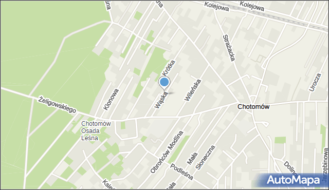 Chotomów, Wąska, mapa Chotomów