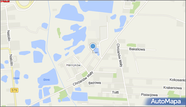 Chrzanów Mały, Waniliowa, mapa Chrzanów Mały