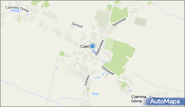 Czernina, Wąska, mapa Czernina