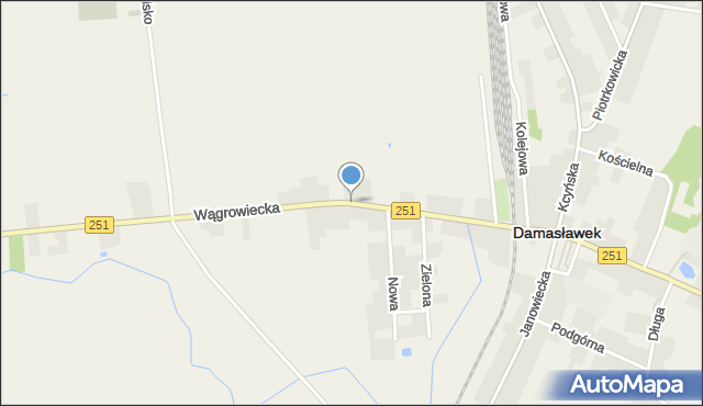 Damasławek, Wągrowiecka, mapa Damasławek