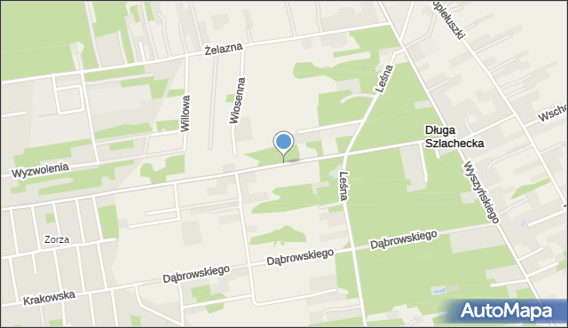 Długa Szlachecka, Warszawska, mapa Długa Szlachecka