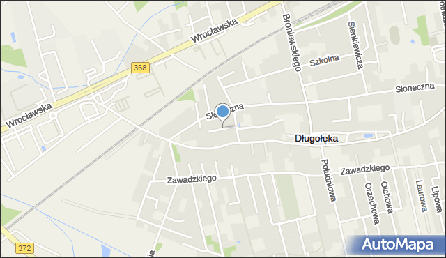 Długołęka powiat wrocławski, Waryńskiego Ludwika, mapa Długołęka powiat wrocławski