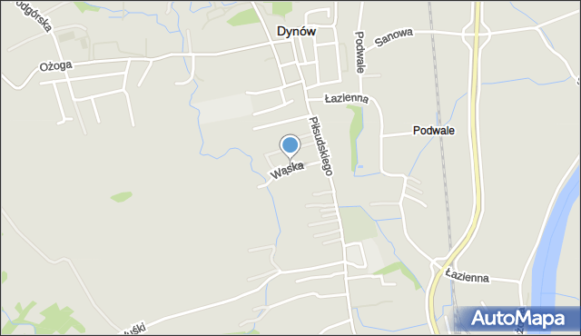 Dynów, Wąska, mapa Dynów