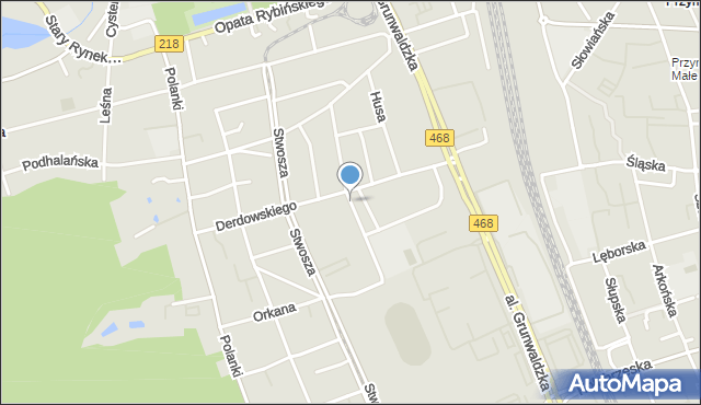 Gdańsk, Wąsowicza Stanisława, mapa Gdańska