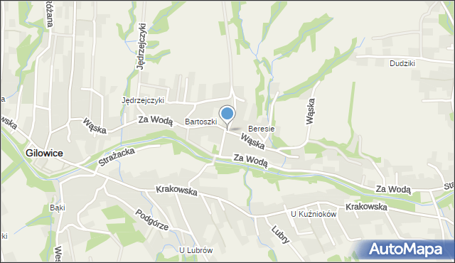 Gilowice powiat żywiecki, Wąska, mapa Gilowice powiat żywiecki