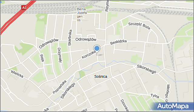 Gliwice, Wawelska, mapa Gliwic