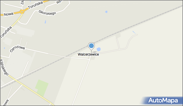 Gniewkowo powiat inowrocławski, Walcerzewice, mapa Gniewkowo powiat inowrocławski