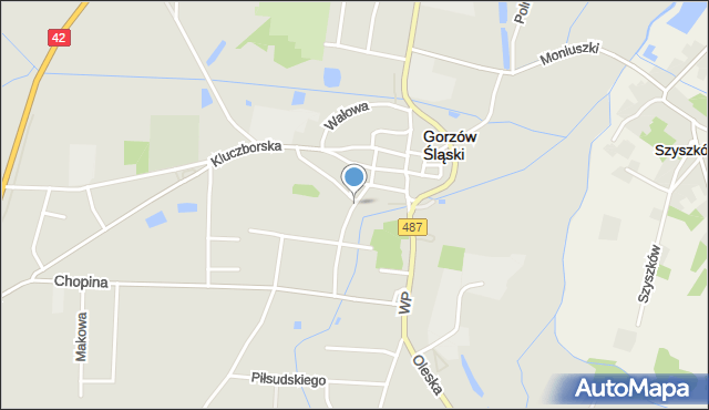 Gorzów Śląski, Wąska, mapa Gorzów Śląski