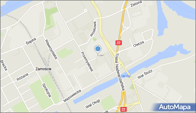 Gorzów Wielkopolski, Wąska, mapa Gorzów Wielkopolski