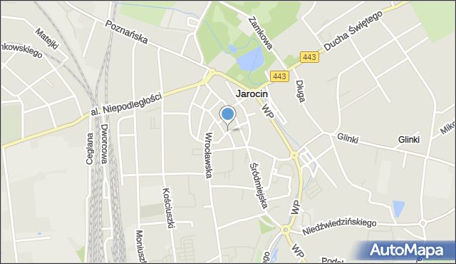 Jarocin, Wąska, mapa Jarocin