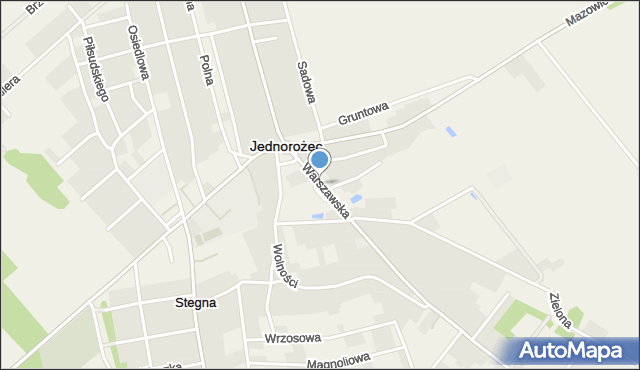 Jednorożec, Warszawska, mapa Jednorożec