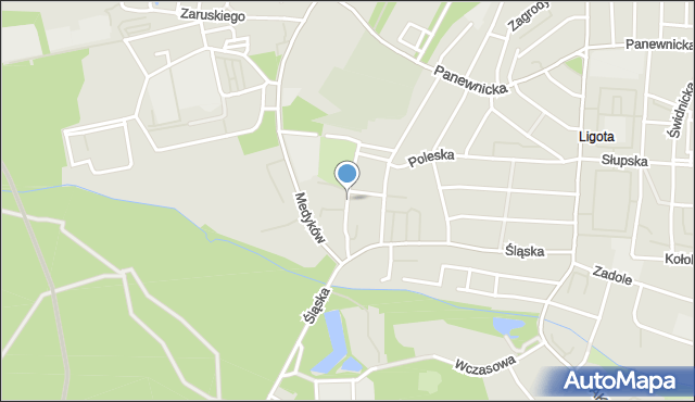 Katowice, Warmińska, mapa Katowic
