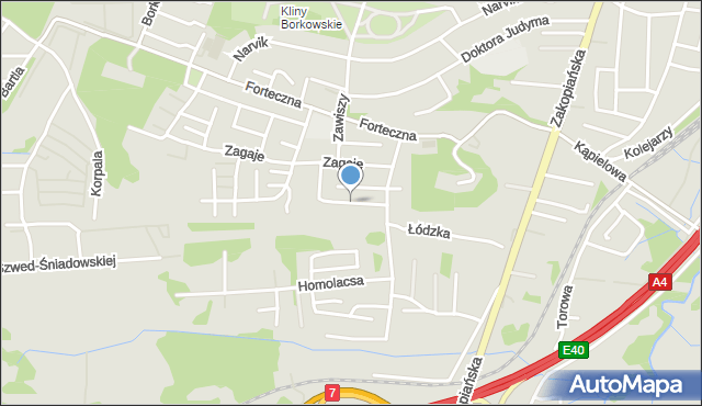 Kraków, Wachholza Leona, mapa Krakowa