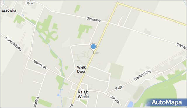 Książ Wielki, Warszawska, mapa Książ Wielki